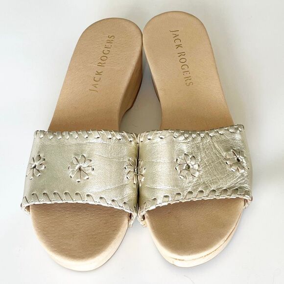 Jack Rogers Breakers Clog Sandal Gold Size 9 - Picture 2 of 7